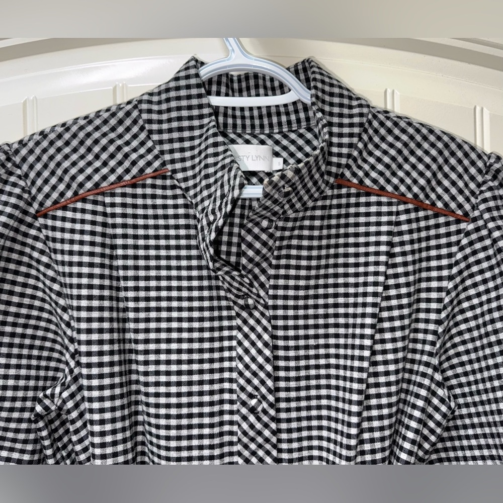 New Christy Lynn Diana gingham belted dress - Picture 2 of 5